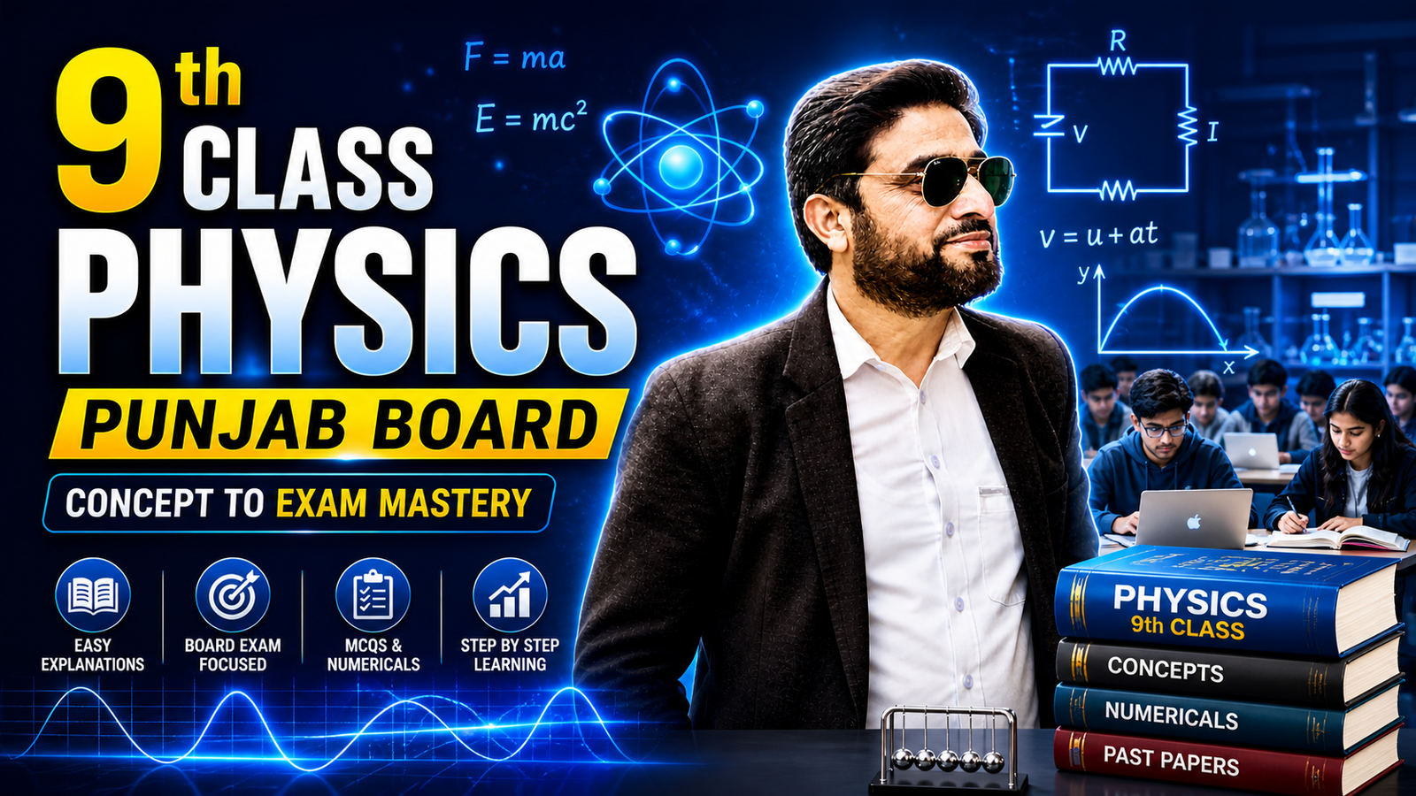Physics Complete Course – 9th Class (Punjab Board | Concept to Exam Mastery) - Featured Course Image